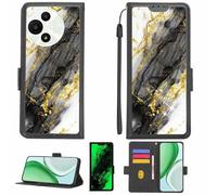 Custodia Comaptibile per Tcl 60 Se Nxtpaper 5G T521K Case Custodia Cover Supporto Premium in PU[Con pellicola protettiva HD con durezza 9H] [Blocco RFID][Paillettes dorate + brillanti] LPT-HDL