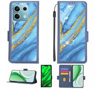 Custodia Comaptibile per Xiaomi Redmi Note 13 5g Global Case Custodia Cover Supporto Premium in PU[Con pellicola protettiva HD con durezza 9H] [Blocco RFID][Paillettes dorate + brillanti] LPT-LDL