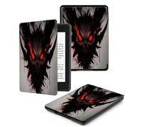 Custodia Compatibile con 2018 Kindle Paperwhite 10a Generazione 6" (Modello No:PQ94WIF), Custodia Protettiva Sottile Morbido con Funzione Automatica Sveglia/Sonno,Nero Demone Feroce