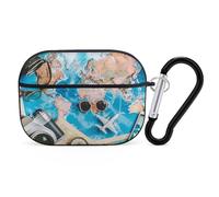 Custodia compatibile con AirPods Pro di seconda generazione, custodia carina compatibile con AirPods Pro, custodia essenziale da viaggio con mappa vintage, compatibile con custodia AirPods Pro 2