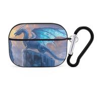 Custodia compatibile con Airpods Pro di seconda generazione, custodia carina compatibile con Airpods Pro, custodia invernale con drago bianco montagna ghiacciata compatibile con custodia AirPods Pro 2