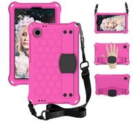 Custodia Compatibile con Blackview Tab 60 8.7 pollici (2023) Tablet Bambini, Durevole Leggero EVA Antiurto Maniglia Protettiva Supporto Cover a Nido d'Ape Dissipazione del Calore(RoseRed+Black)