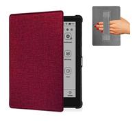Custodia compatibile con Boox Go 6 2024 eReader Cover protettiva posteriore in acrilico trasparente con cinturino da polso(Wine red)