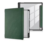 Custodia compatibile con Boox Note X3Pro 10.3'' con portapenne, custodia trasparente pieghevole in tre parti, retro trasparente, funzione di sospensione automatica(Dark Green)