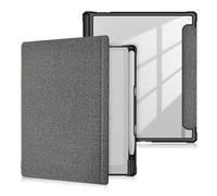 Custodia compatibile con Boox Note X3Pro 10.3'' con portapenne, custodia trasparente pieghevole in tre parti, retro trasparente, funzione di sospensione automatica(Gray)