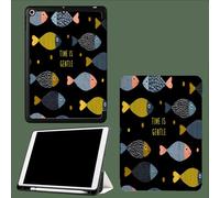 Custodia Compatibile con Cover iPad Pro 12.9 6a/5a/4a Generazione,Cover Posteriore Flessibile in TPU con Portamatite per iPad Pro 12.9 2022/2021/2020 Pesce Dei Cartoni Animati Il Tempo È Gentile-Nero