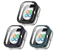 Custodia compatibile con custodia protettiva Honor Choice, con pellicola protettiva antigraffio, protezione rigida PC per smartwatch Haylou (confezione da 3 B)
