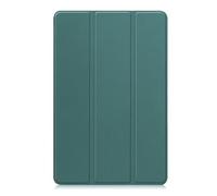 Custodia Compatibile con Doogee T36 12 Pollici Tablet PC Slim Tri-Folding Stand Flip Book Cover Funda con Guscio Posteriore Rigido(Dark Green)