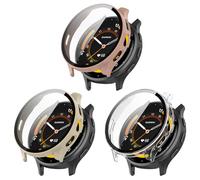 Custodia compatibile con Garmin Venu 3 / Venu 3S, con pellicola protettiva antigraffio e pellicola protettiva in TPU morbido (Venu 3S, confezione da 3 B)