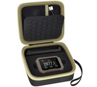 Custodia compatibile con Garmin Xero C1 Pro Compact Chronograph per Range Shooting Stoarge Holder Bag per adattatori di ricarica USB, Cube e altri accessori (solo scatola) (nero-marrone)