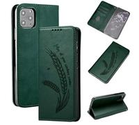 Custodia Compatibile con Honor 9 lite/P smart 2018, Magnetico Flip Folio Premium Cover [PU Pelle] con Slot per Carte, Cellulare Portafoglio Protettiva Antiurto Cover,Verde