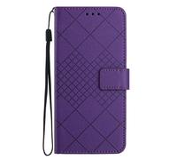 Custodia compatibile con Honor X5c Plus Cases Geometric, Book Flip Folio Stand View Cover, con portacarte, Case per Honor X5c Plus-Viola