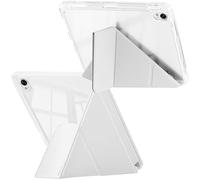 Custodia Compatibile con Huawei MatePad 11.5 S 2024 Cover Trasparente Antiurto con Portapenne, 6-in-1 Mutil Angoli a Y Trifold Copertura magnetica, Auto Wake/Sleep, Bianco