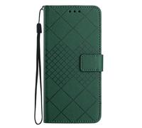 Custodia compatibile con Infinix Smart 10 Cases Geometric, Book Flip Folio Stand View Cover, con portacarte, Case per Infinix Smart 10-Verde