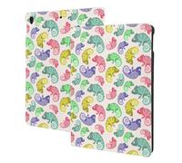 Custodia compatibile con iPad Air di terza generazione, compatibile con iPad Pro da 10,5 pollici, accensione e spegnimento automatico, custodia per tablet con motivo camaleonti compatibile con