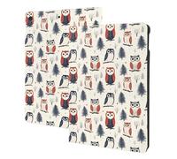 Custodia compatibile con iPad di 9a/8a/7a generazione, con stampa di gufo nel bosco, custodia per tablet compatibile con custodia per iPad da 10,2 pollici, accensione e spegnimento automatico