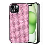 Custodia Compatibile con iPhone 15 Glitter Bling TPU Silicone Protettivo Brillantini Phone Back Cover Anti Graffi Custodia Fashionable Girl's Glitter Phone Cover Compatibile con iPhone 15,Rosa