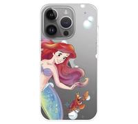 Custodia compatibile con iPhone 15 Pro MAX ufficiale Disney Ariel e Sebastian Bubbles per proteggere il tuo cellulare, custodia in silicone flessibile trasparente con licenza ufficiale Sirenetta