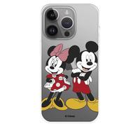 Custodia compatibile con iPhone 15 Pro MAX ufficiale Disney Topolino e Minnie in posa per proteggere il tuo cellulare, custodia in silicone trasparente con licenza ufficiale Disney Classics
