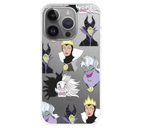 Custodia compatibile con iPhone 15 Pro MAX ufficiale Disney Villains per proteggere il tuo cellulare, custodia trasparente flessibile in silicone con licenza ufficiale Disney Villains