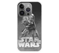 Custodia compatibile con iPhone 15 Pro Max, ufficiale Star Wars Darth Vader sfondo nero per proteggere il tuo cellulare, custodia in silicone flessibile trasparente con licenza ufficiale Star Wars