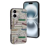 Custodia compatibile con iPhone 16, divertente e carino, con gnomi che resistono ai graffi, custodia per telefono compatibile con iPhone 16, per donne e uomini, nero