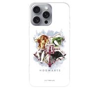 Custodia compatibile con iPhone 16 Pro MAX ufficiale di Harry Potter, scudi Hogwarts per proteggere il tuo cellulare. Cover per iPhone in silicone trasparente flessibile con licenza ufficiale di Harry