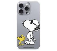 Custodia compatibile con iPhone 16 Pro MAX Ufficiale Peanuts Woodstock e Snoopy Posado per proteggere il tuo cellulare. Custodia in silicone trasparente flessibile con licenza ufficiale Snoopy