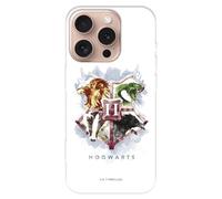 Custodia compatibile con iPhone 16 Pro ufficiale di Harry Potter, scudi Hogwarts per proteggere il tuo cellulare. Cover per iPhone in silicone trasparente flessibile con licenza ufficiale di Harry