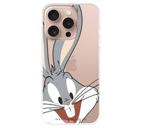 Custodia compatibile con iPhone 16 Pro ufficiale Looney Tunes Bugs Bunny per proteggere il tuo cellulare, custodia in silicone flessibile trasparente con licenza ufficiale Looney Tunes