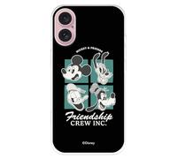 Custodia compatibile con iPhone 16 ufficiale Disney Mickey & Friends Forever per proteggere il tuo cellulare. Custodia in silicone trasparente flessibile con licenza ufficiale Disney Classic