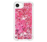 Custodia compatibile con iPhone 16E/SE 2025 con cordino, glitter Bling Sparkle per donne e ragazze liquido galleggiante sabbie mobili antiurto custodia per iPhone 16E/SE 2025. Rosa