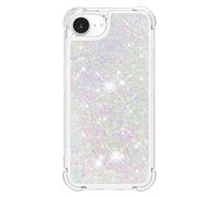 Custodia compatibile con iPhone 16E/SE 2025 con cordino, glitter Bling Sparkle per donne e ragazze liquido galleggiante sabbie mobili antiurto custodia per iPhone 16E/SE 2025. Colorata