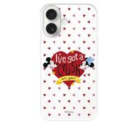 Custodia compatibile con iPhone 17 ufficiale Disney I've Got a Crush on You per proteggere il tuo cellulare, custodia in silicone trasparente flessibile con licenza ufficiale dei classici Disney