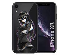 Custodia compatibile con iPhone XR Anime, Sad Japanese Anime Girl Motion Schoolgirl Waifu Kawaii Cartoon Manga Anime custodia per iPhone per uomini, donne ragazzi, custodia in morbido silicone per