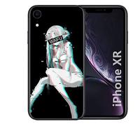 Custodia compatibile con iPhone XR Anime, Sad Japanese Anime Girl Motion Waifu Kawaii Cartoon Otaku Manga Anime Custodia per iPhone per uomini, donne ragazzi, custodia in morbido silicone per iPhone
