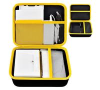 Custodia compatibile con Kodak Dock Plus o Kodak Dock stampante istantanea portatile, 10,2 x 15,2 cm, cavo di ricarica, altri accessori, tutto si adatta bene, nero (Black+Yellow)