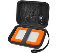Custodia compatibile con LaCie Rugged Mini 1TB/2TB/4TB/5TB Hard Disk Esterno Portatile HDD, Supporto per Hard Disk per Mac e PC Computer e USB 3.0 2.0 Cavo SD Card (Nero)
