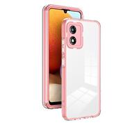 Custodia Compatibile con MOTOROLA MOTO E13 4G XT-2345 Copertura Cover Protezione flessibile Gel Silicone TPU Morbida Matte Soft Slim Case trasparente cornice Rosa