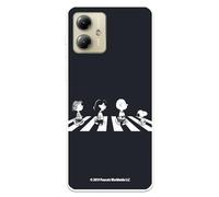 Custodia compatibile con Motorola Moto G14 Ufficiale Peanuts Personaggi Beatles per proteggere il tuo cellulare. Custodia in silicone trasparente flessibile con licenza ufficiale Snoopy