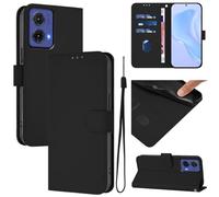 Custodia Compatibile con MOTOROLA Moto G85 5G XT2427 XT2427-3 display schermo lcd 6.67 Cover Case matte Stand Flip Libro Magnetica Gel TPU Eco Pelle Protezione Portafoglio TASCHINI vano card (Nero)