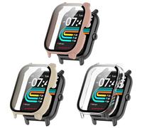 Custodia compatibile con Nerunsa/Ddidbi/Aptkdoe/Dotn/Sudugo P66, con pellicola protettiva antigraffio per schermo rigida per LLKBOHA P75/LESHIDO CS08 1.85" Smartwatch (confezione da 3 B)