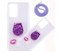 Custodia Compatibile con Nokia G11,Brillantini Liquido Cover Compatibile con Nokia G11 Tazza da Vino Bling Glitter Custodia, Sabbie Mobili, Glitter, Cordino, Custodia Bling Sparkle