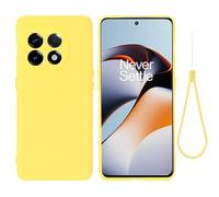 Custodia compatibile con OnePlus ACE 2, antigraffio, sottile, in silicone liquido, morbida gomma TPU, protezione completa della fotocamera, colore puro, semplice, con cinturino da polso.(Mor)