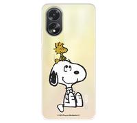 Custodia compatibile con OPPO A38 - A18 ufficiale Peanuts Woodstock e Snoopy per proteggere il tuo cellulare. Custodia in silicone trasparente flessibile con licenza ufficiale Snoopy
