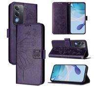 Custodia compatibile con OPPO A5 5G/A3 PRO 5G Overseas/OPPO A3 PRO 5G India/OPPO A80 5G Europa/OPPO K12X 5G Overseas Custodia per telefono in pelle PU Flip Wallet Custodie farfalla fiore copertura