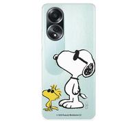 Custodia compatibile con OPPO A58 4G Ufficiale Peanuts Woodstock e Snoopy Posado per proteggere il tuo cellulare. Custodia in silicone trasparente flessibile con licenza ufficiale Snoopy