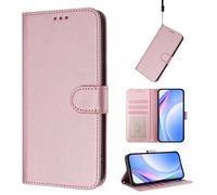 Custodia Compatibile con Oppo A5X 5G,Compatibile con Oppo A3X 2024 / A3 2024 / A60 5G CPH2683 / A40 / A40M Pelle PU Scomparto per carte Portafoglio Chiusura magnetica Pink