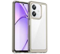 Custodia compatibile con Oppo A60 5G CPH2683 / A40 CPH2669 / A40M CPH3669 / A3x 4G / A3 5G / A3 4G COVER back case matte slim protezione in plastica rigida con cornice GEL SILICONE (Cornice Grigio)