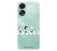Custodia compatibile con OPPO A78 4G Ufficiale Peanuts Personaggi Pedoni per proteggere il tuo cellulare. Custodia in silicone trasparente flessibile con licenza ufficiale Snoopy